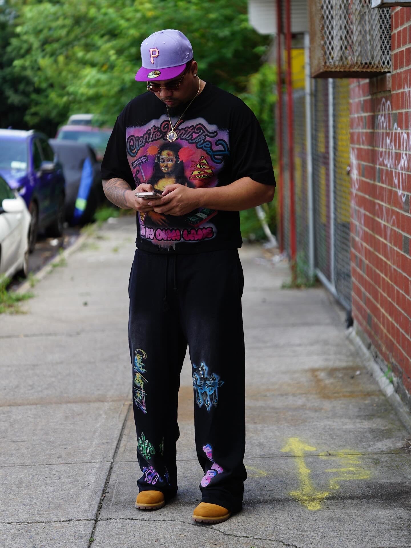 Boxy fit cropped black tee