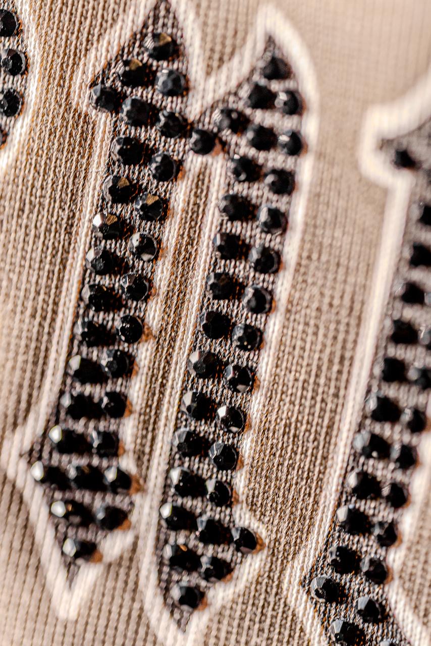 Creamy white rhinestones Shirt