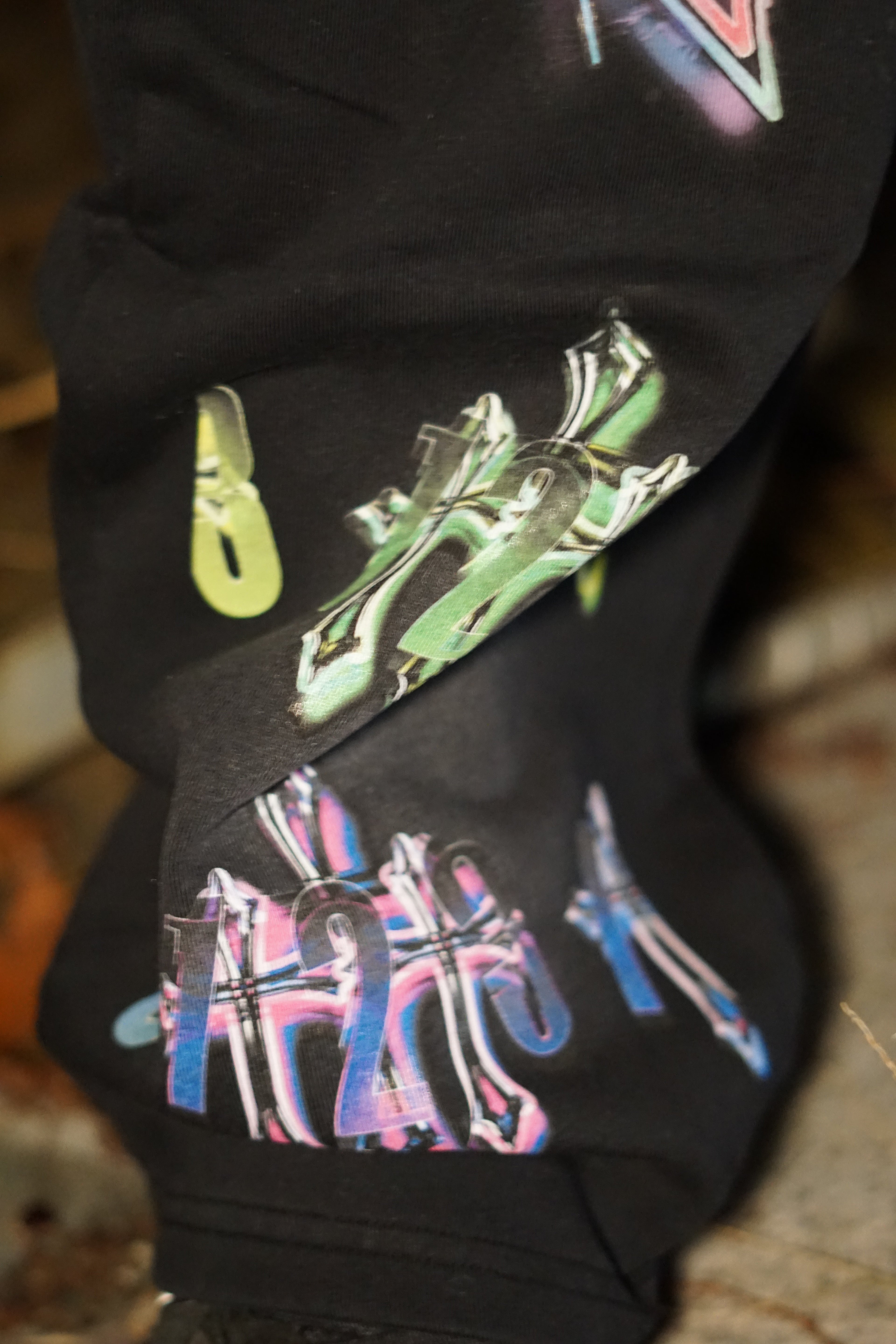 Black baggy sweatpants